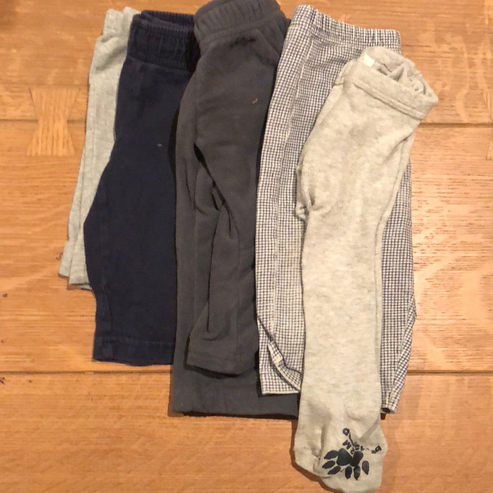 Five pairs of long pants, newborn